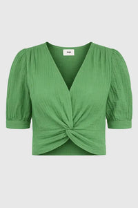 An'ge Sadouma Green Twisted Top - The Mercantile London