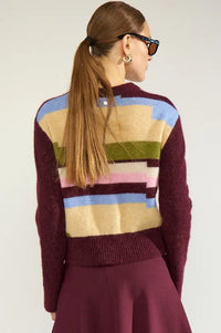 Numph Riette Fig Pixel Stripe Jumper