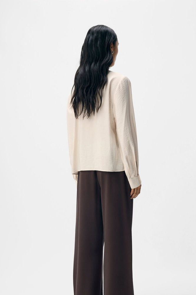 Object Jacira Cream Pussy-Bow Blouse - The Mercantile London