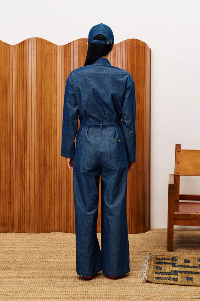 FRNCH Calmlie Navy Blue Jumpsuit - The Mercantile London