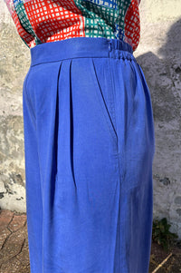 Lowie Cobalt Wide Leg Trousers - The Mercantile London