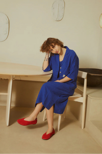 L.F. Markey Maxim Linen Cobalt Shirt - The Mercantile London