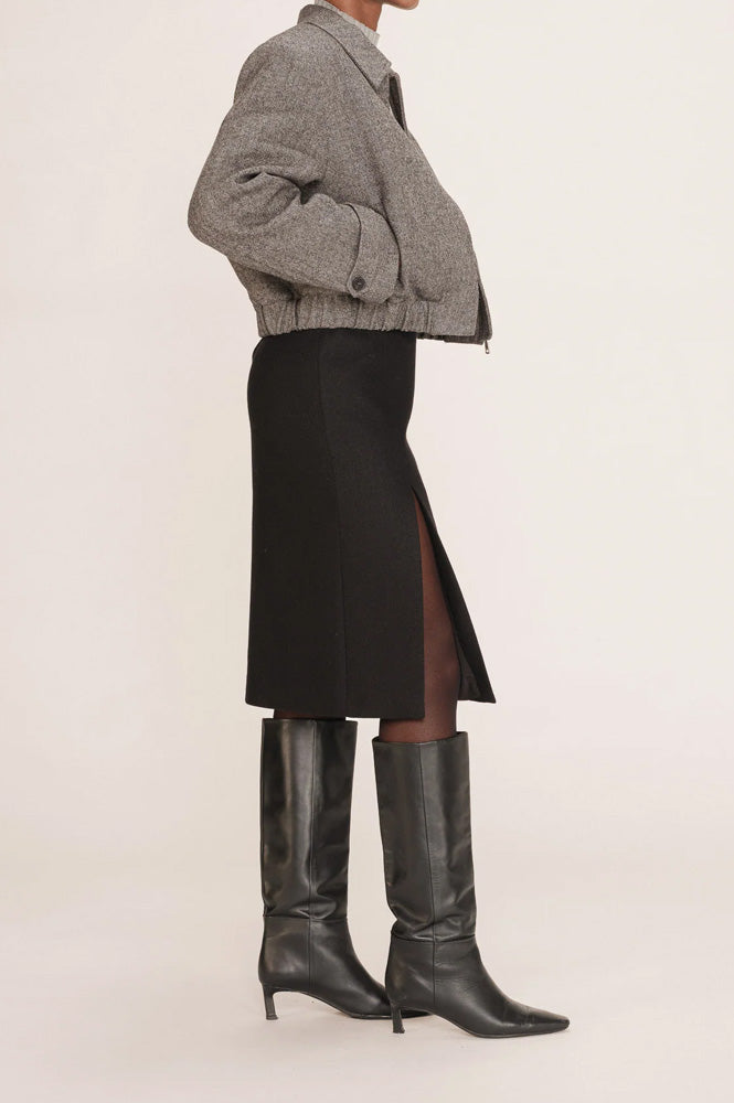 Grace & Mila Tonya Black Wool Pencil Skirt - The Mercantile London