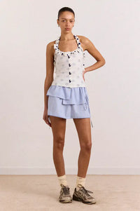 Damson Madder Zazie Polka Dot Jersey Halter Top