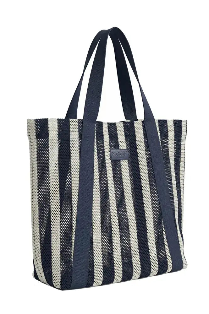 Nooki Hackney Blue Mix Striped Shopper - The Mercantile London