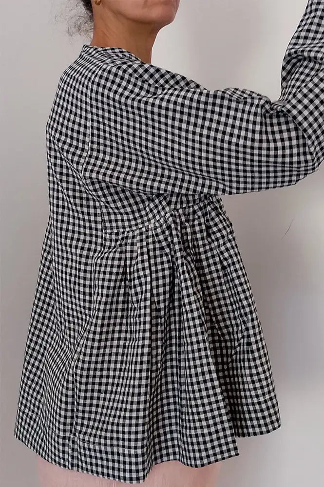Cotton Conscious Shanti Black Gingham Handwoven Shirt