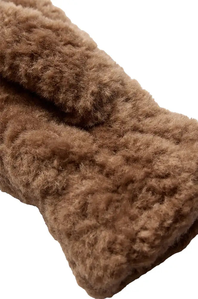 Numph Rixa Taupe Grey Mittens