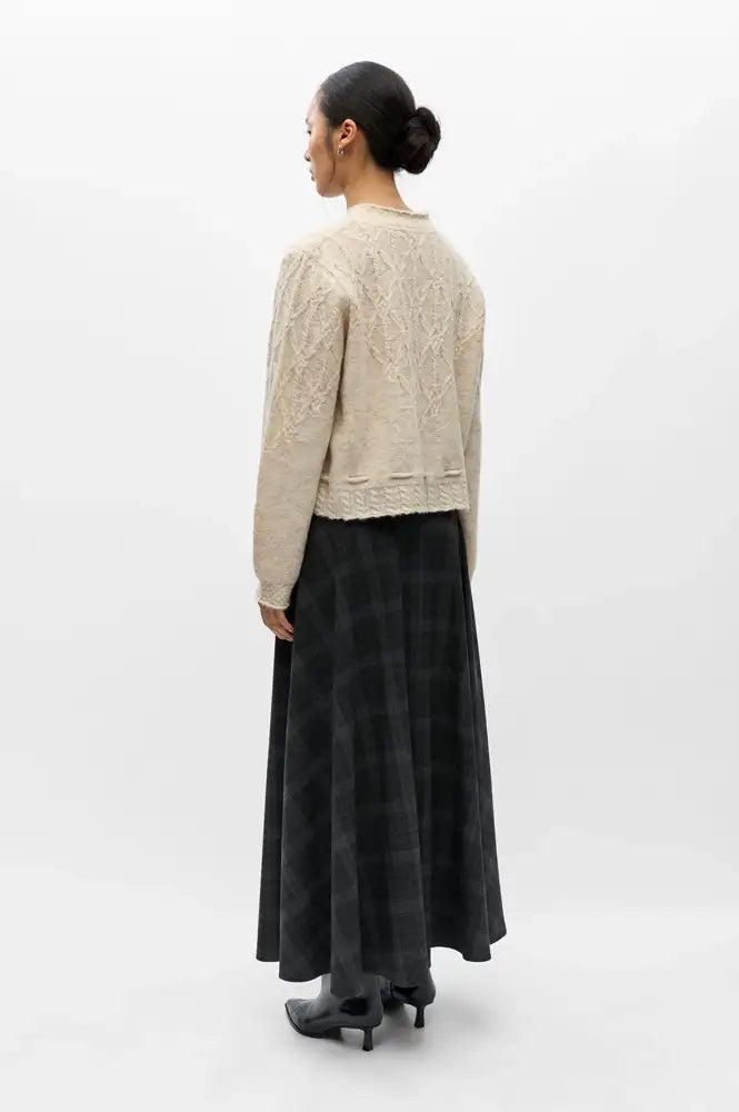 Object Gunvi Macadamia Cable Knitted Cardigan