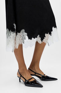 Object Dalme Black and White Lace Skirt - The Mercantile London