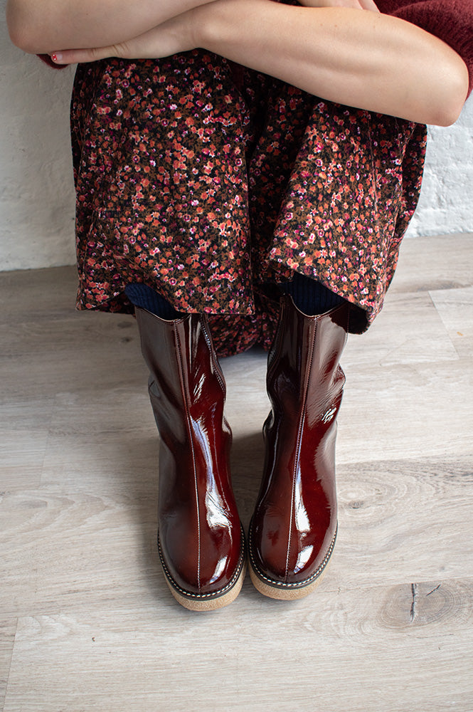 Petite Mendigote Clara Penny Brown Ankle Boots - The Mercantile London