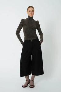 Stella Nova Striped Lurex Gold & Silver Shimmer Top