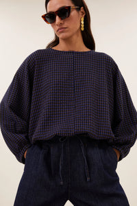 By-Bar Gaya Galaxy Check Blouse