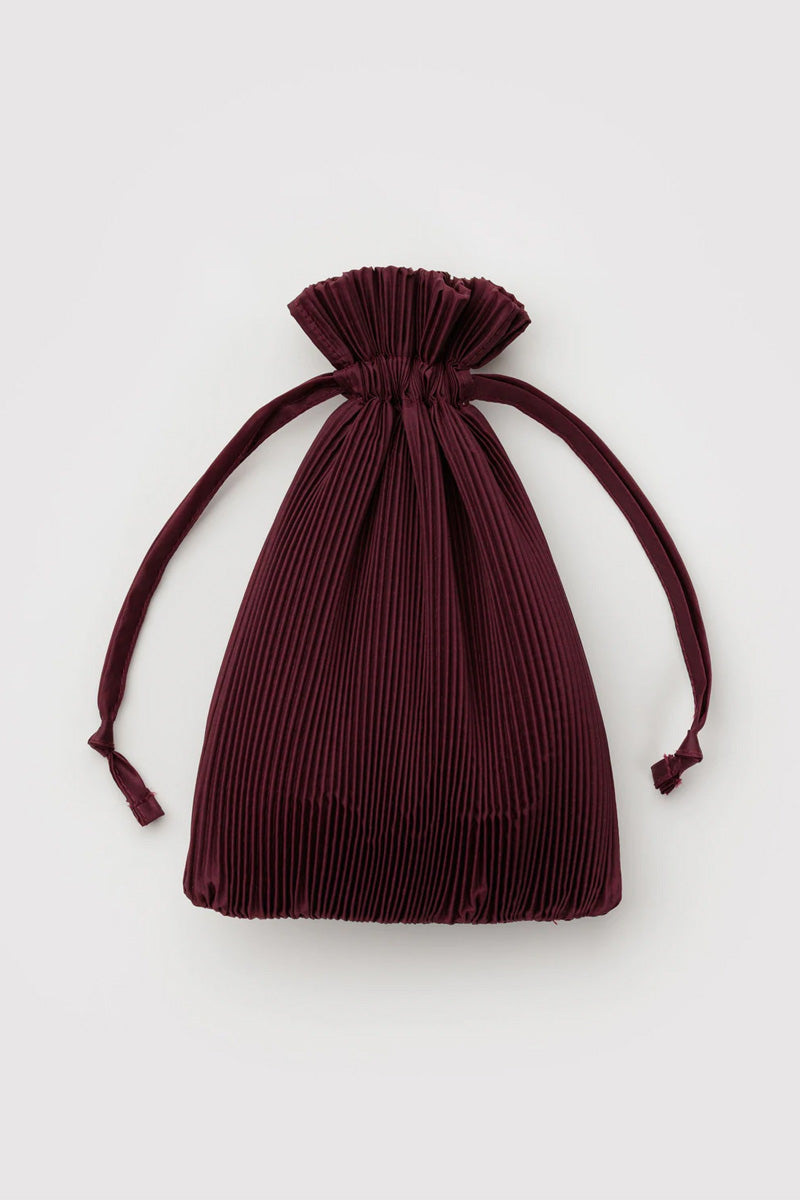 Baggu Pleated Mahogany Bag
