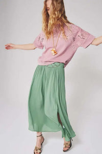 Louizon Kalin Green Maxi Skirt - The Mercantile London