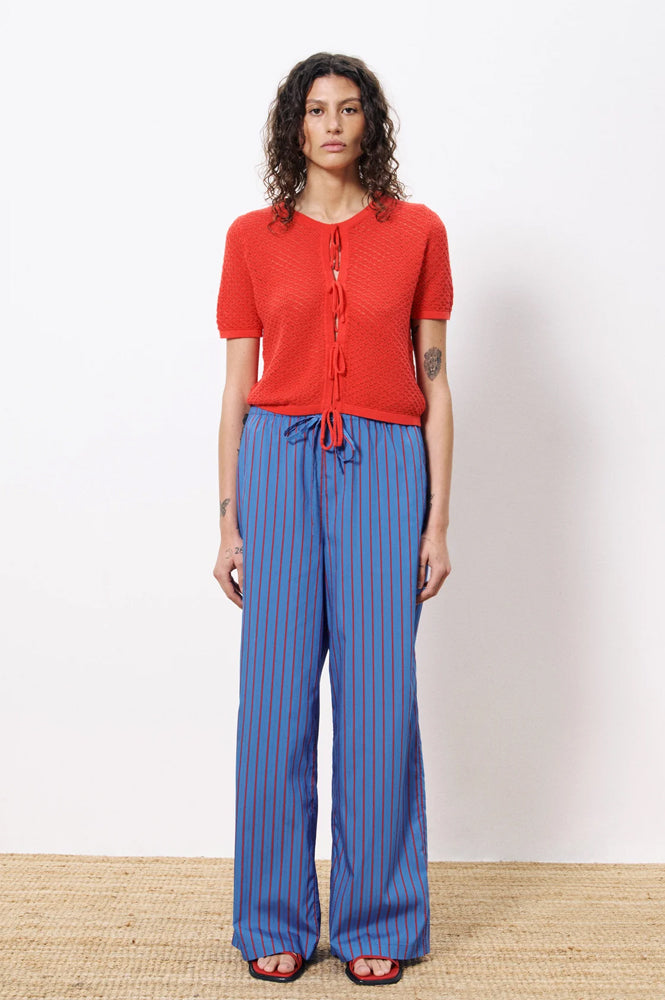 FRNCH Aelis Red Knit Top - The Mercantile London
