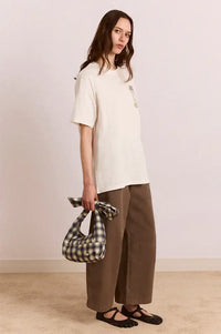 Damson Madder Quiet Company Ecru T-Shirt