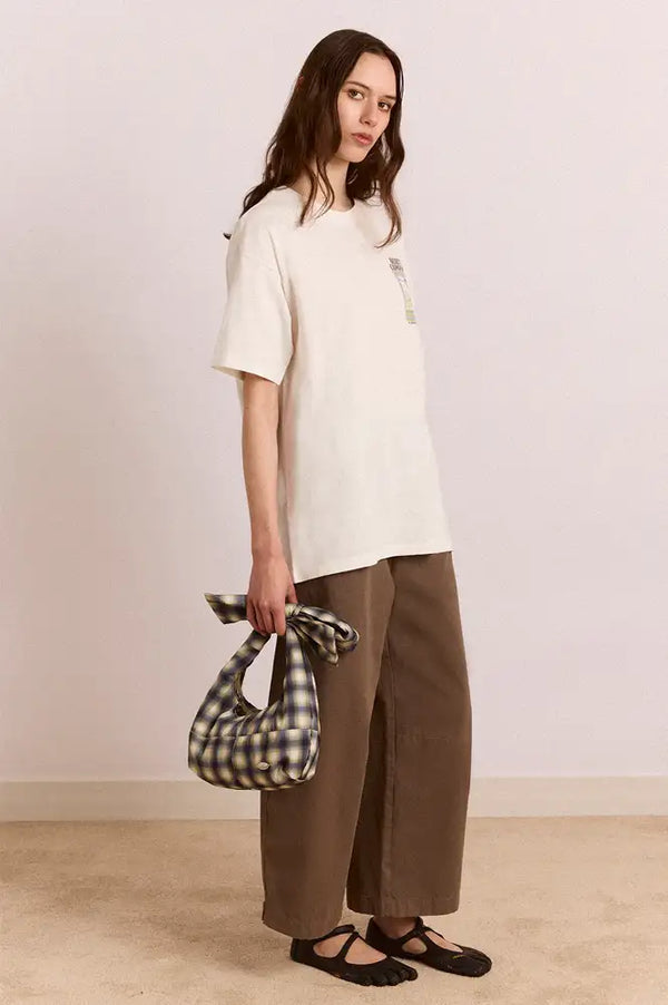 Damson Madder Quiet Company Ecru T-Shirt
