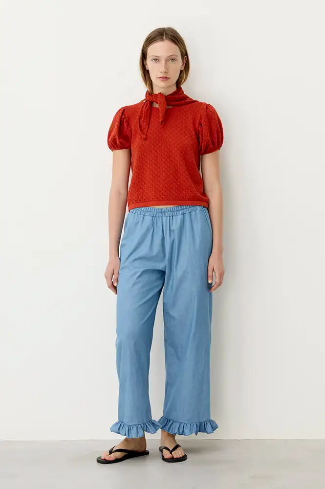 Diarte Norte Light Denim Trousers - The Mercantile London