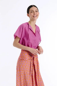 Tanavana Ivy Plains Pink Blouse - The Mercantile London