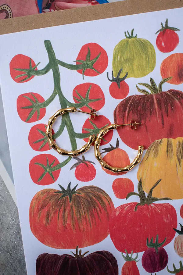 Ashiana London Shino Bamboo Hoop Earrings