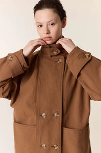 Leon & Harper Viktor Havana Brown Coat - The Mercantile London