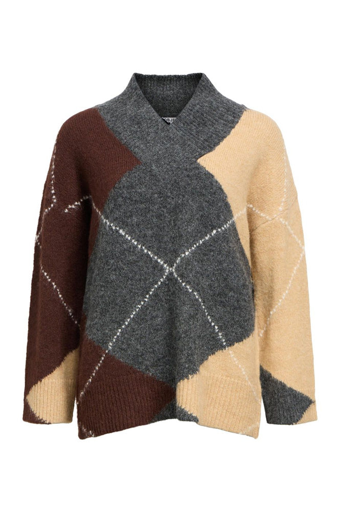 Object Zena Argle Knitted Oversized Jumper - The Mercantile London