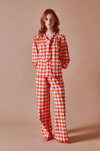 Emile Et Ida Diva Red Check Blouse - The Mercantile London