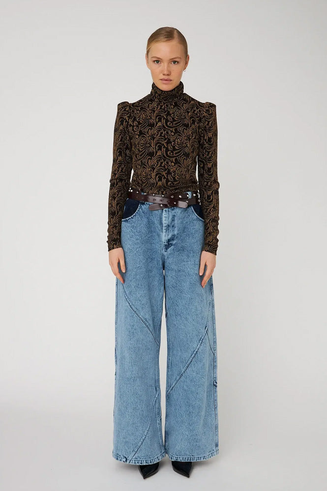 Stella Nova Sparkling Black Jersey Top - The Mercantile London