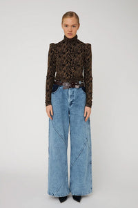 Stella Nova Sparkling Black Jersey Top - The Mercantile London