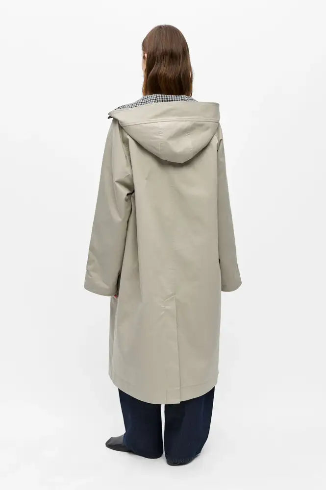 Object Holly Grey Checked & Beige Reversible Trench Coat