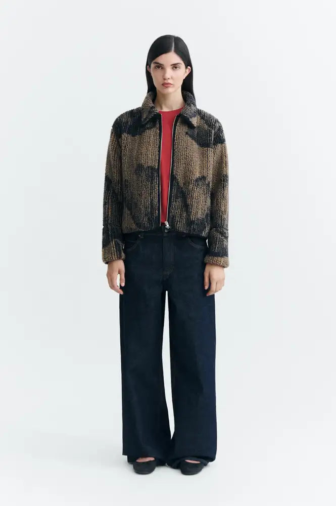 Thinking Mu Kendra Camel Lotus Sherling Jacket - The Mercantile London