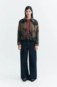 Thinking Mu Kendra Camel Lotus Sherling Jacket - The Mercantile London