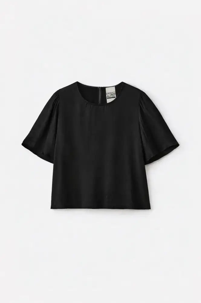 Project AJ117 Rose Black Blouse - The Mercantile London