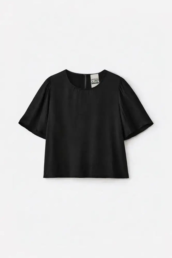 Project AJ117 Rose Black Blouse - The Mercantile London