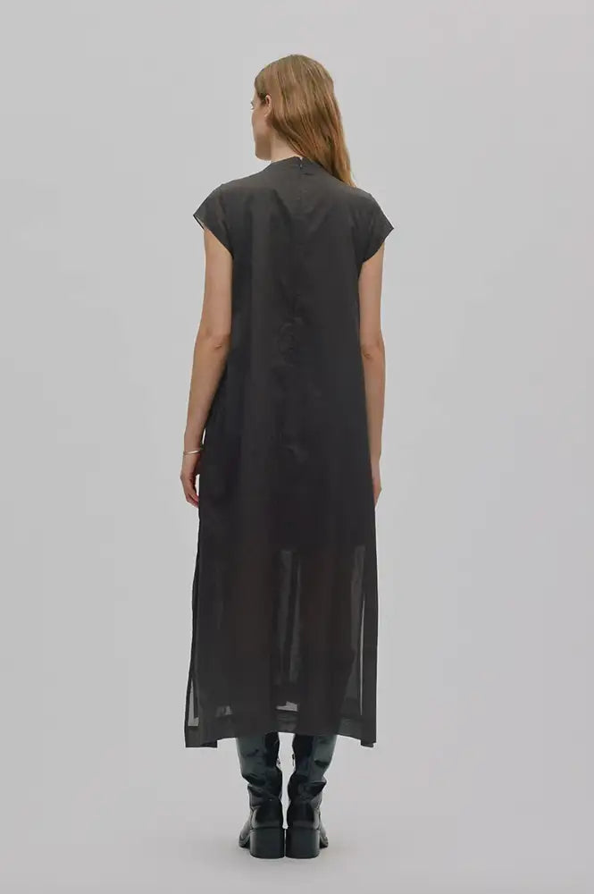 Rabens Saloner Taya Liquorice Multi Layer Dress - The Mercantile London