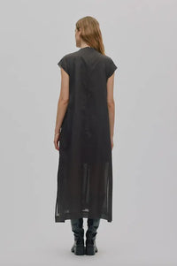 Rabens Saloner Taya Liquorice Multi Layer Dress - The Mercantile London