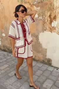 Indi & Cold Red Crochet Shorts