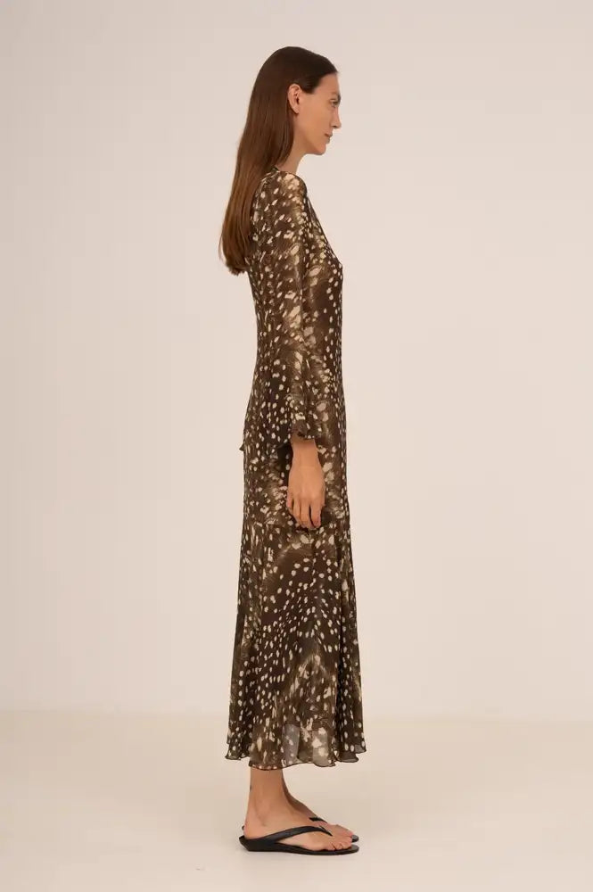 Carmen Says Jester Bambi Noir Print Dress - The Mercantile London