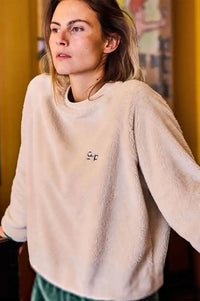 A.P Ecru Tricolour Sherpa Sweatshirt