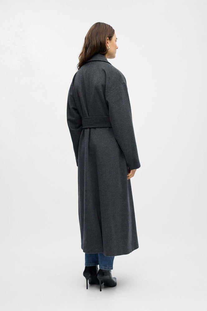 Object Aubrey Grey Longline Coat - The Mercantile London