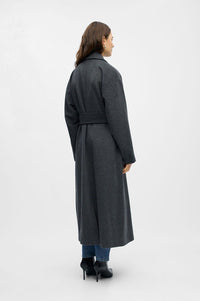 Object Aubrey Grey Longline Coat - The Mercantile London