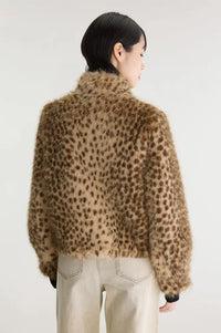 Bellerose Enjoy Faux-Fur Leopard Print A Jacket