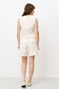 FRNCH Novalie Cream Shorts - The Mercantile London
