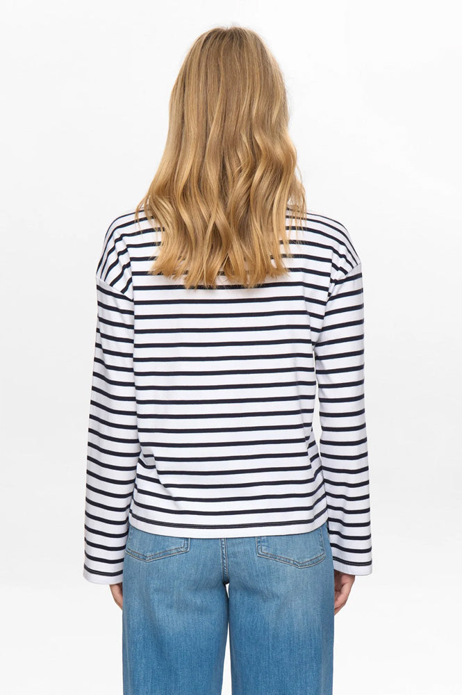 Numph Hira Dark Sapphire Long-Sleeve Blouse