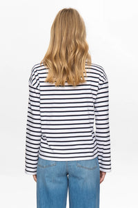 Numph Hira Dark Sapphire Long-Sleeve Blouse