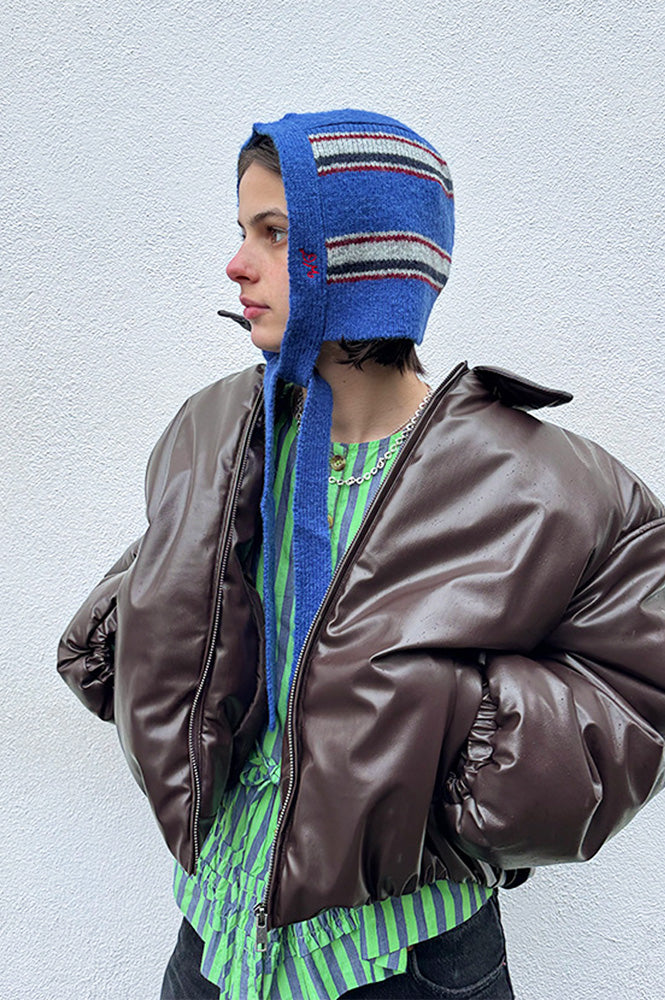 Damson Madder Shrunken Stripe Bonnet