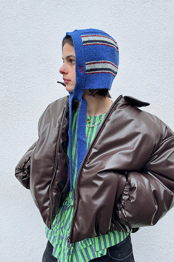 Damson Madder Shrunken Stripe Bonnet