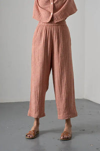 Bibico Clara Rust Check Trousers - The Mercantile London