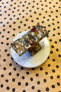 B.M.L Hortense Resin Brown Grey Hair Claw - The Mercantile London