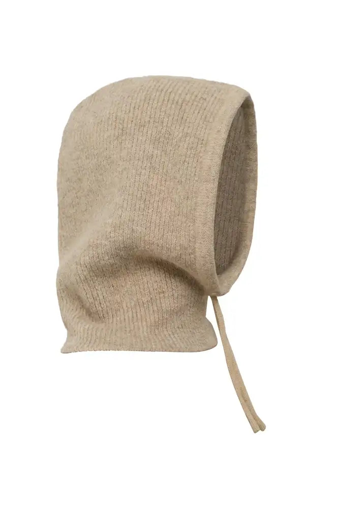 ICHI Gunilla Oatmeal Melange Knitted Hood